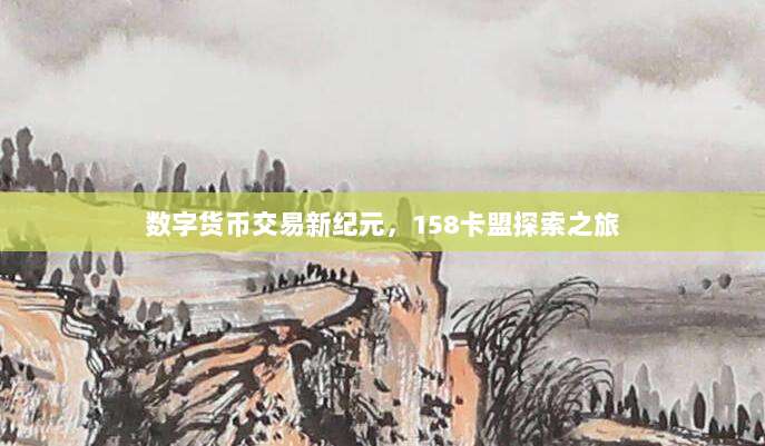 数字货币交易新纪元,158卡盟探索之旅
