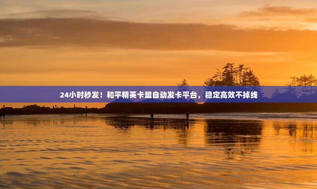 24小时秒发！和平精英卡盟自动发卡平台，稳定高效不掉线